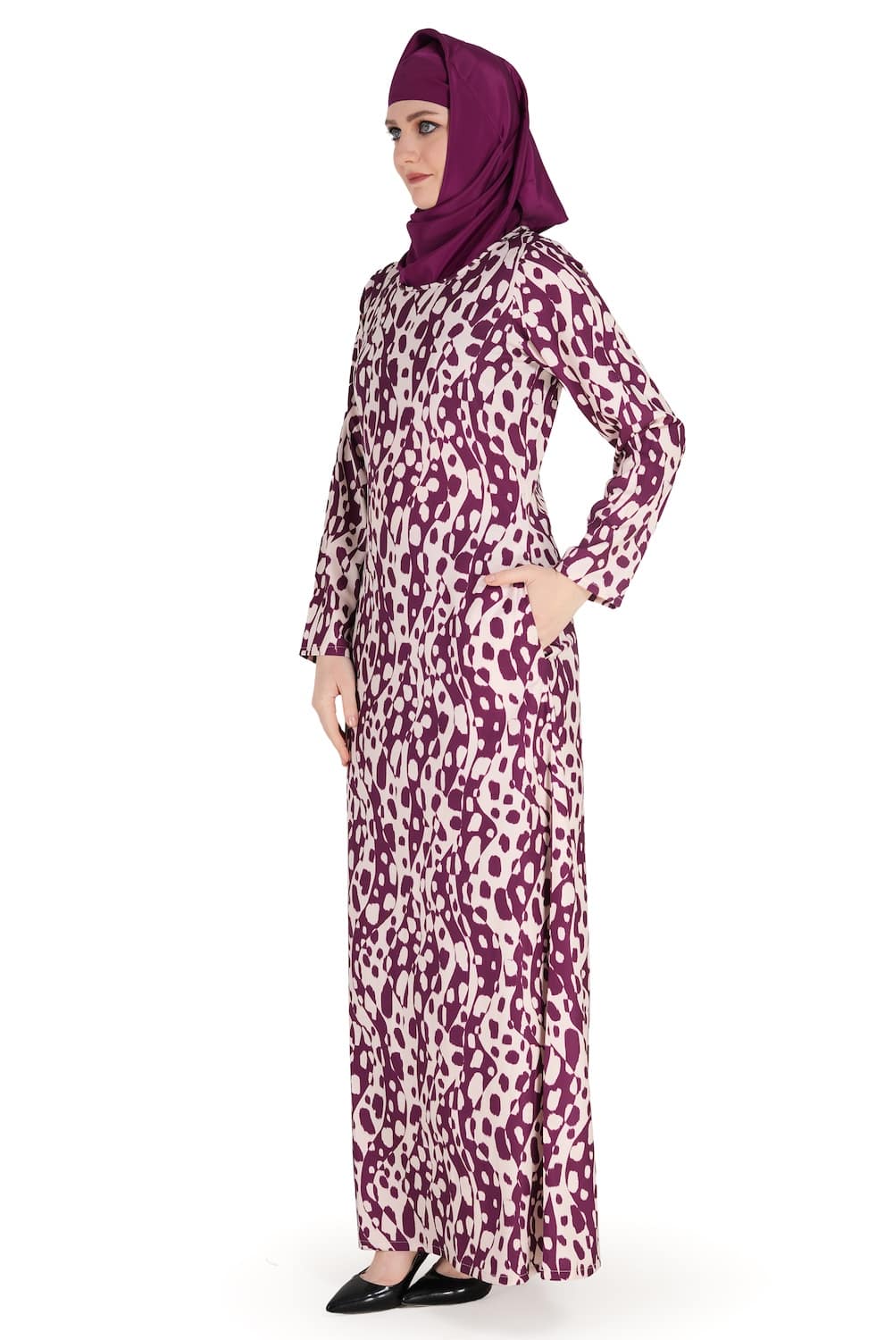 Printed Crepe Abaya AYP-573