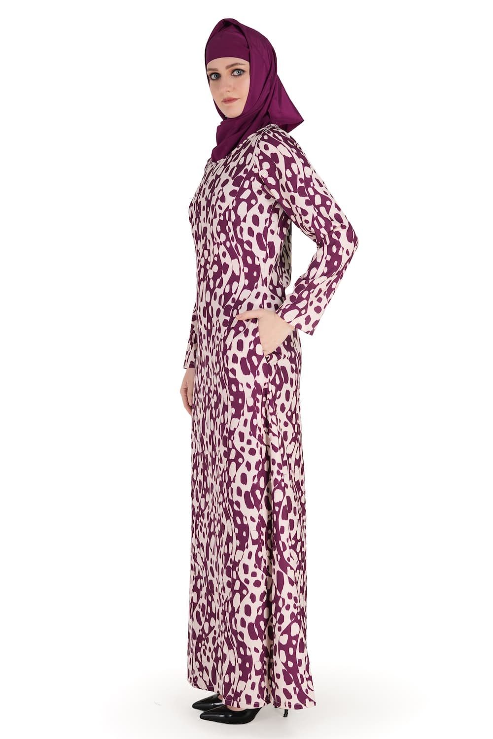 Printed Crepe Abaya AYP-573