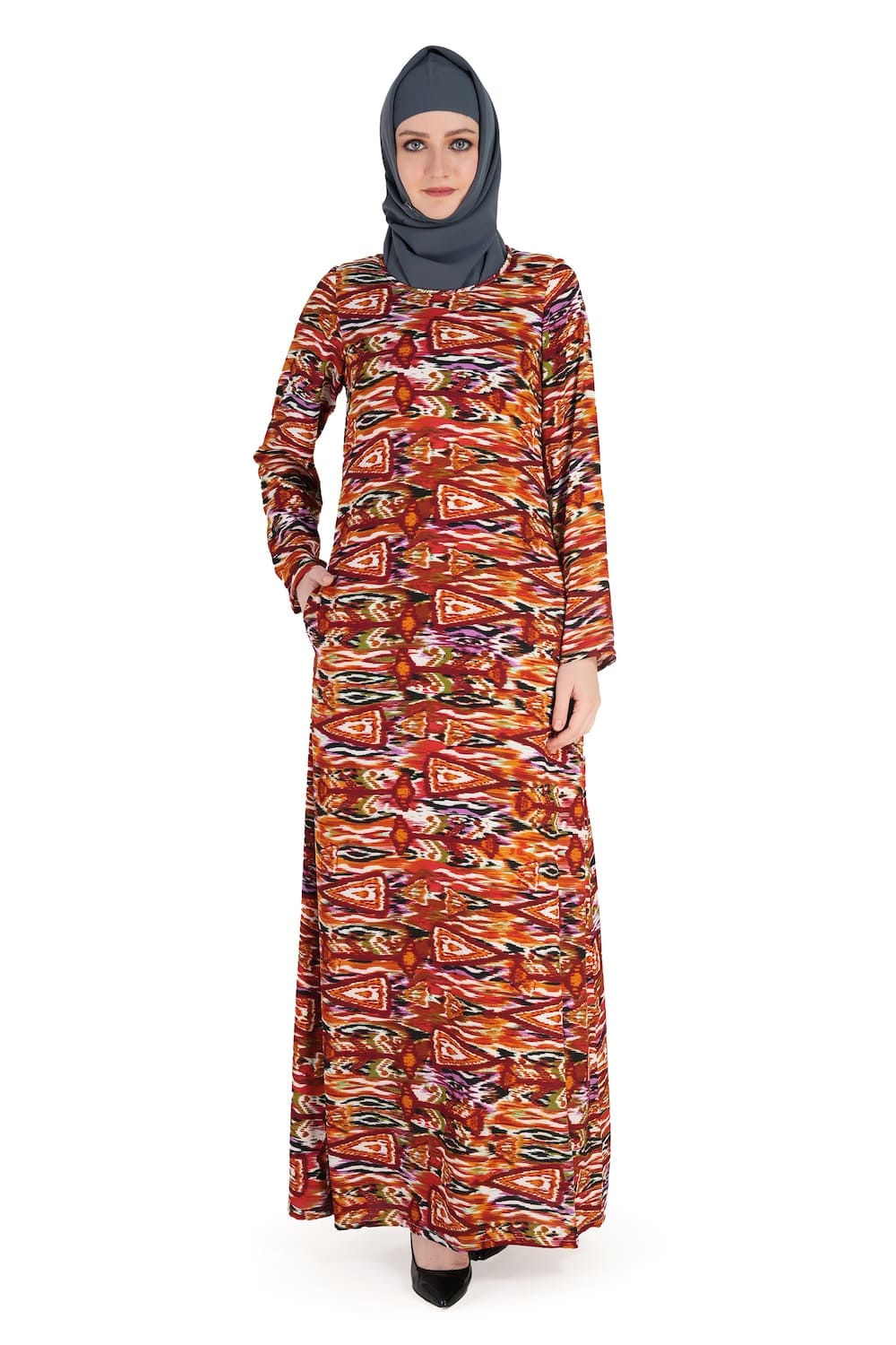 Printed Crepe Abaya AYP-576