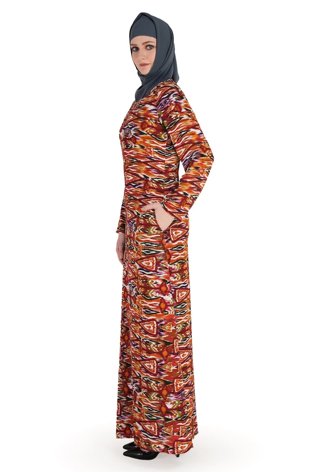 Printed Crepe Abaya AYP-576