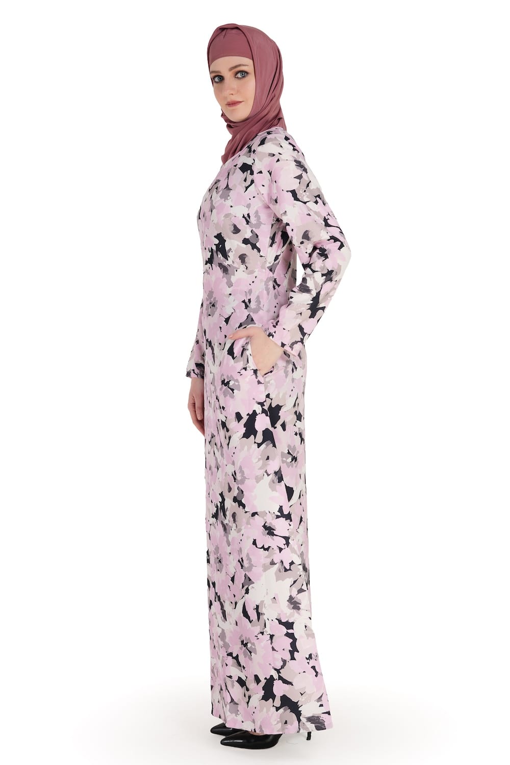 Printed Crepe Abaya AYP-578