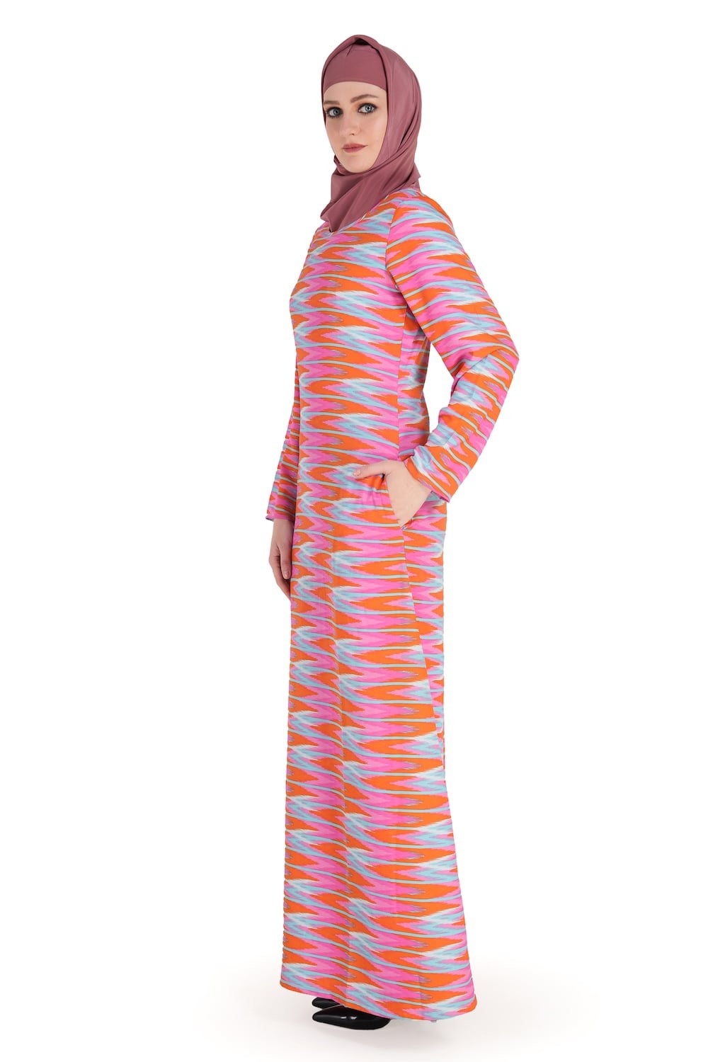 Printed Crepe Abaya AYP-579