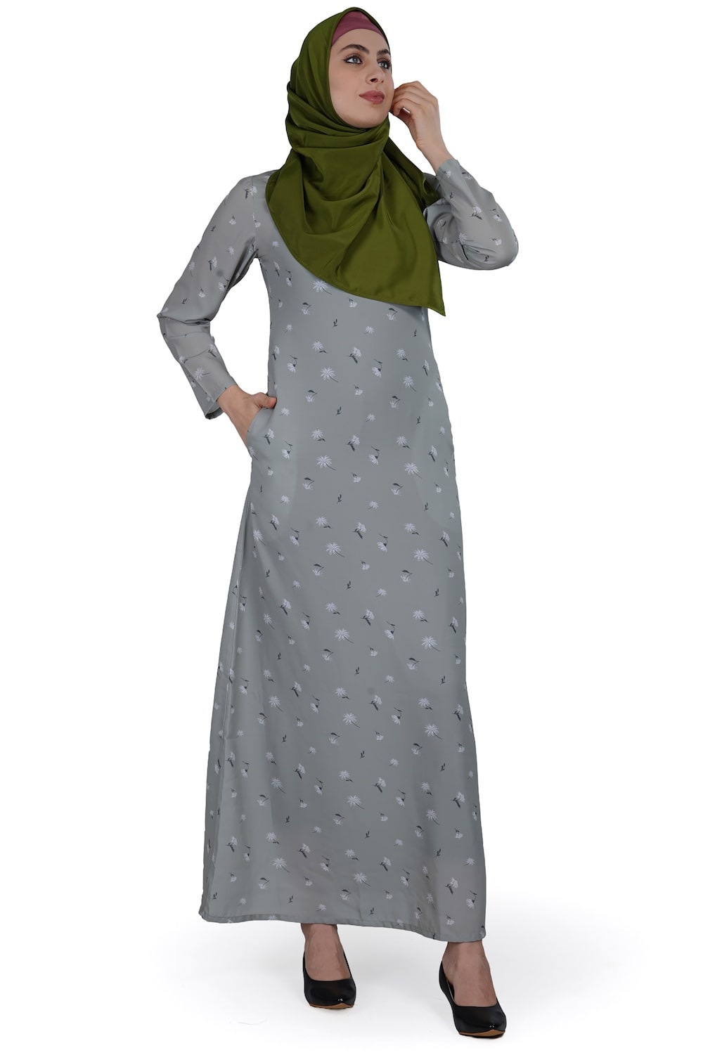 Printed Crepe Abaya AYP-591