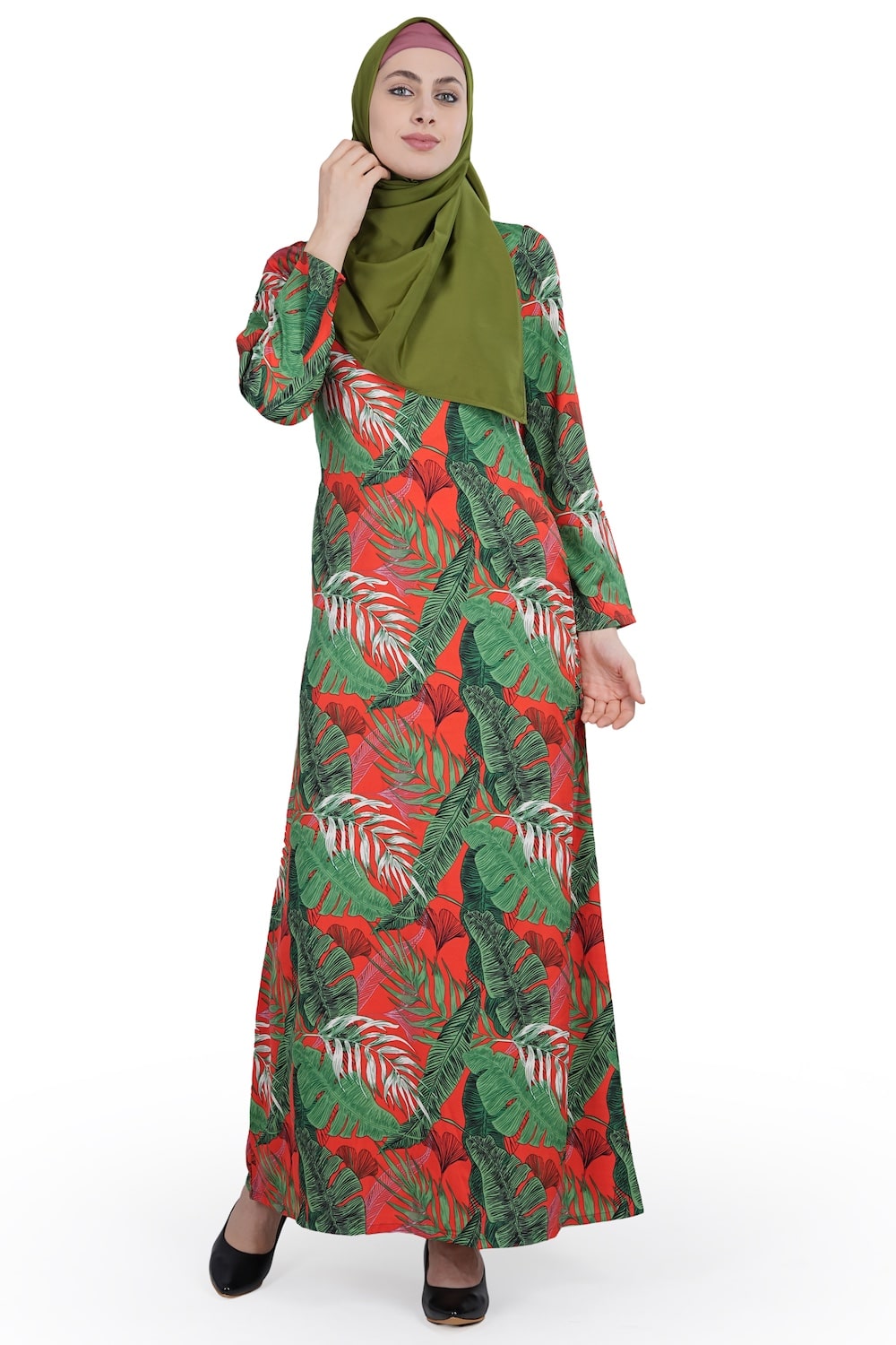 Printed Crepe Abaya AYP-592