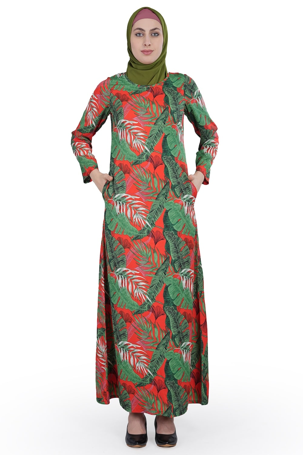 Printed Crepe Abaya AYP-592