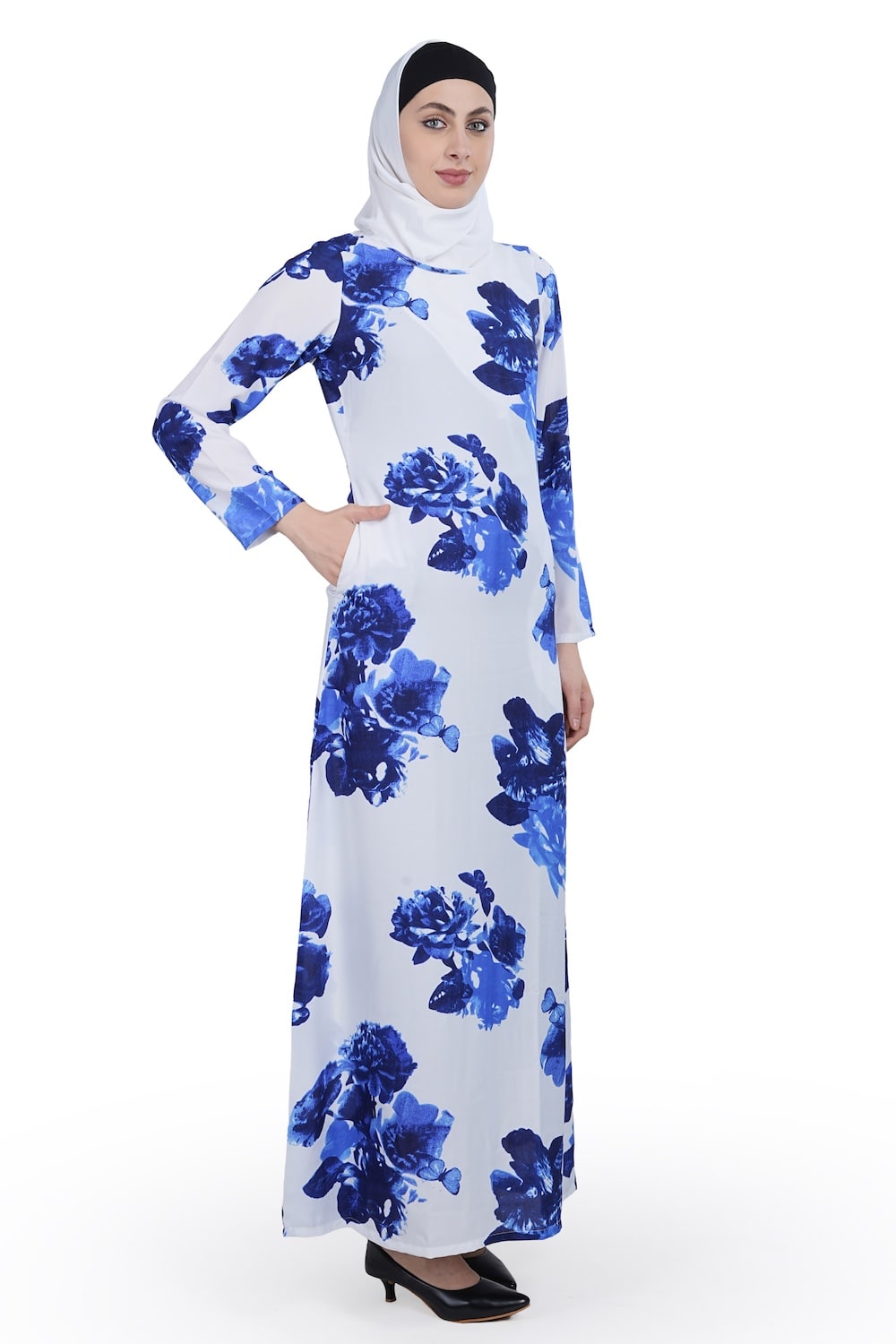 Printed Crepe Abaya AYP-593