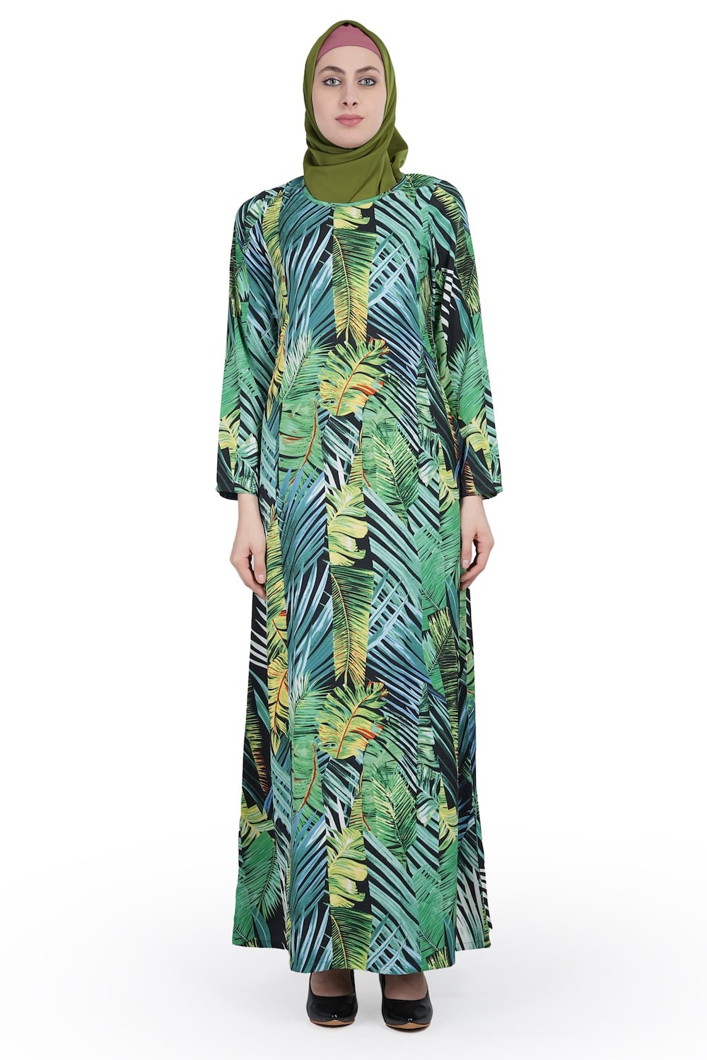 Printed Crepe Abaya AYP-595