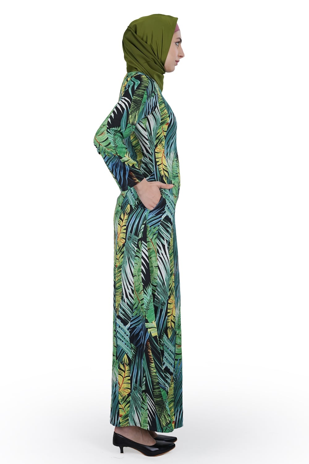 Printed Crepe Abaya AYP-595