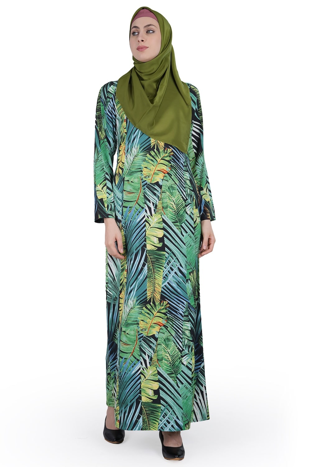 Printed Crepe Abaya AYP-595