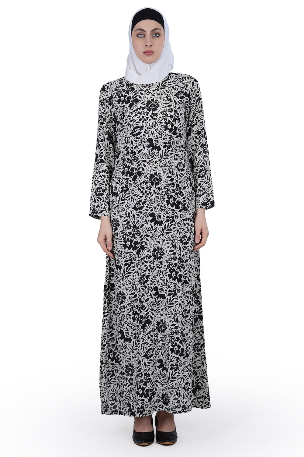 Printed Crepe Abaya AYP-596