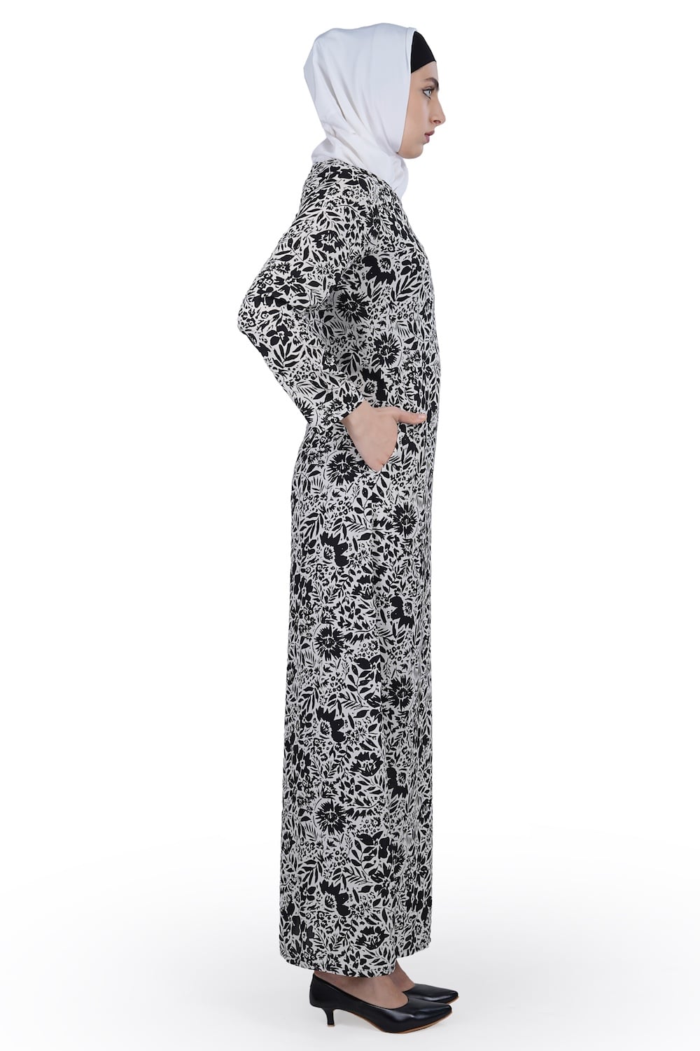 Printed Crepe Abaya AYP-596