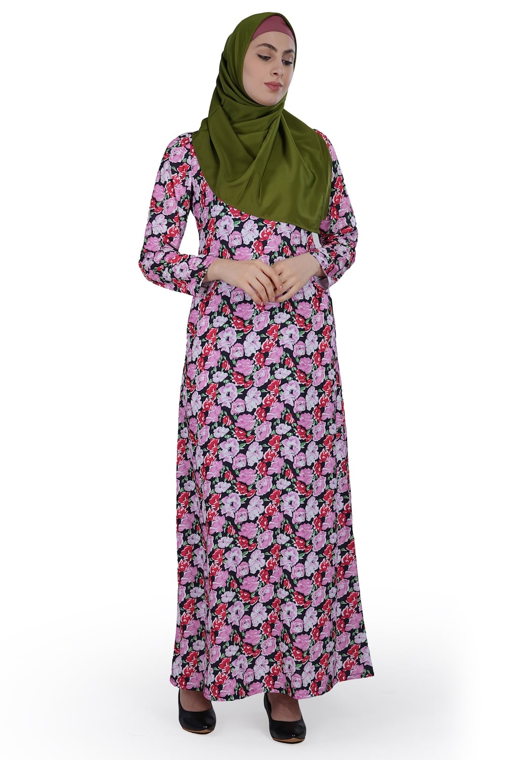 Printed Crepe Abaya AYP-597