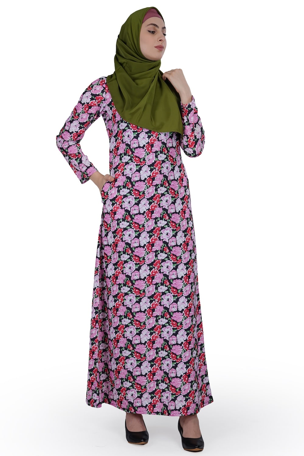 Printed Crepe Abaya AYP-597