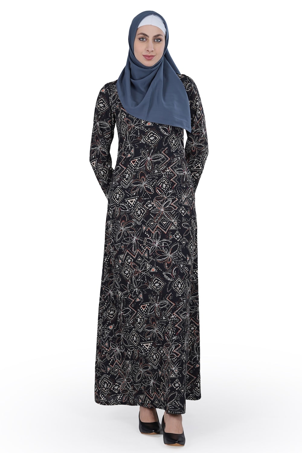 Printed Crepe Abaya AYP-599