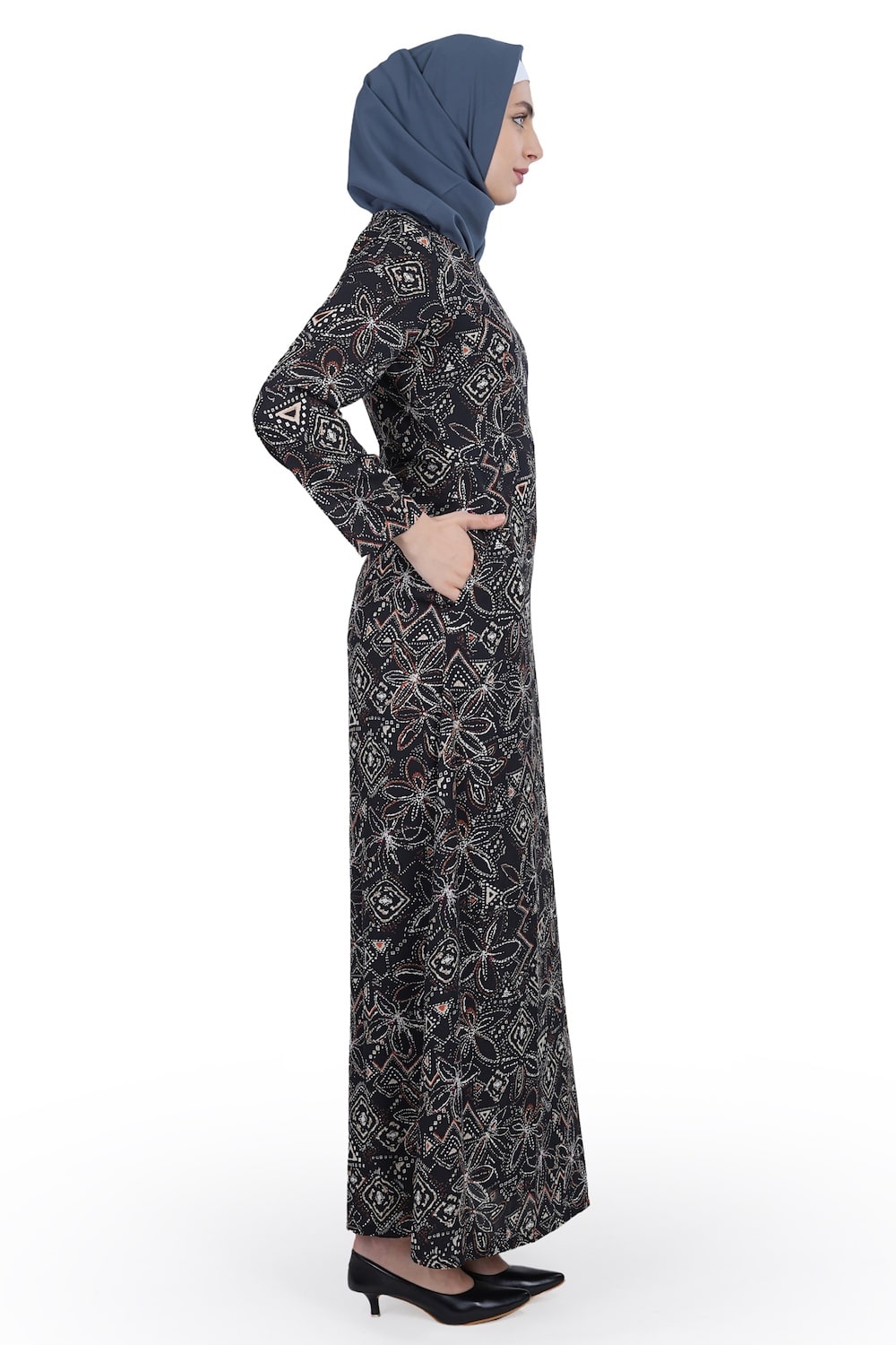 Printed Crepe Abaya AYP-599