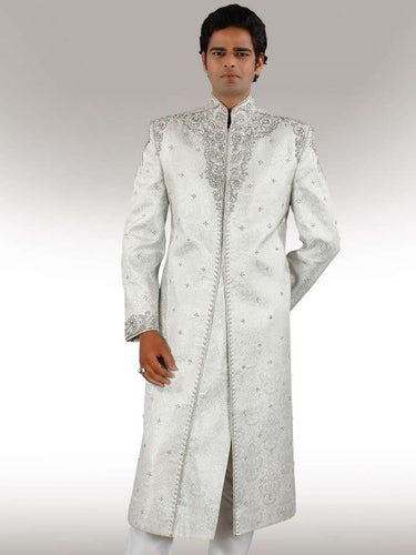 Rehan Embroidered white Sherwani