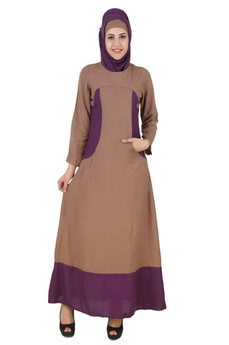 Afreen Khaki Rayon Abaya