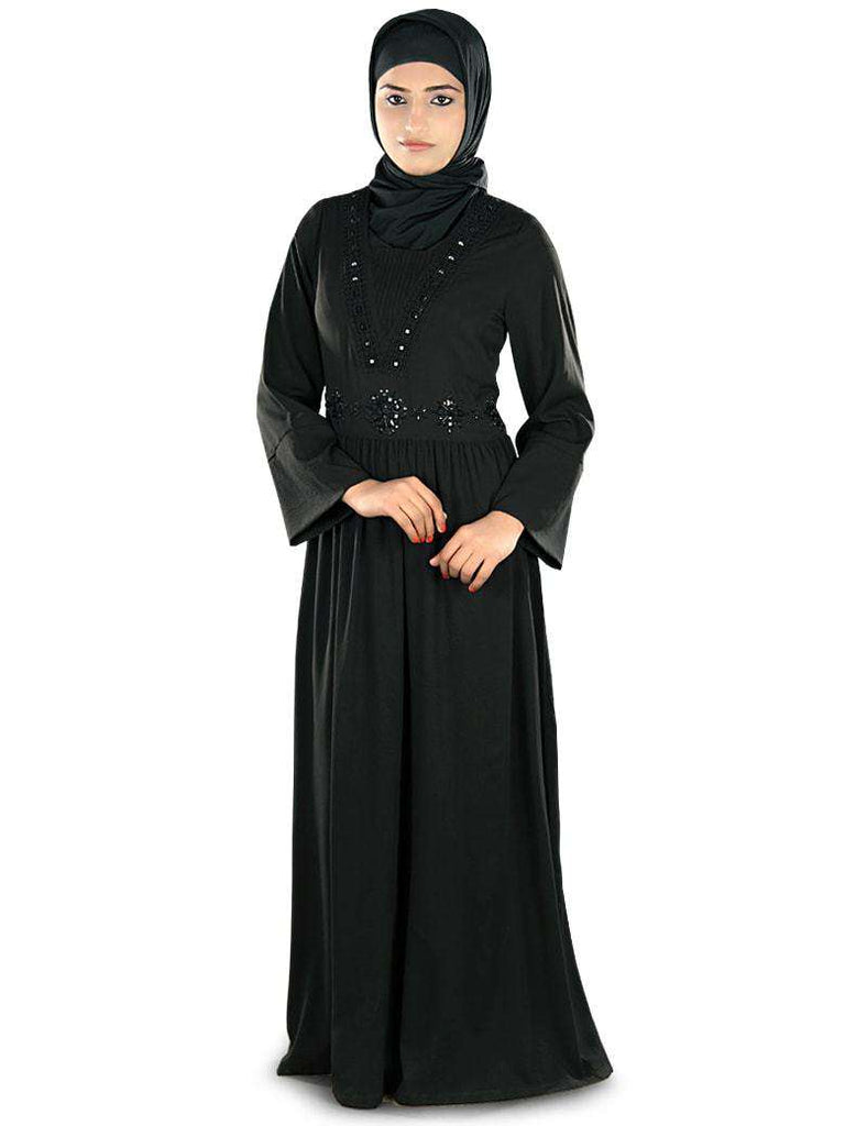 Buy Sumlina Hand Embroidered Black Abaya Online – MyBatua.com