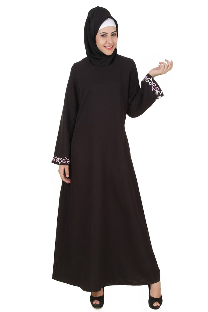 Buy Abeedah Black Nida Abaya Online – MyBatua.com