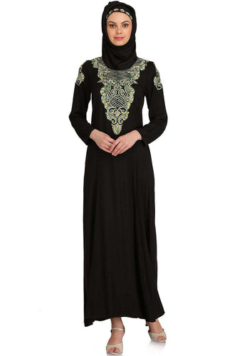 Samrah Black Rayon Umbrella Abaya