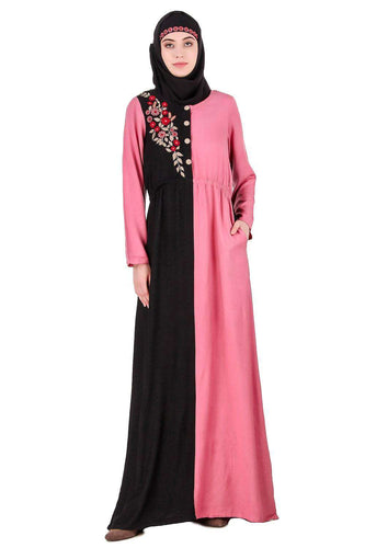 Split Design Ruched Abaya