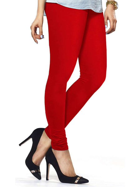 Buy Cotton Lycra Churidar Free Size Red Leggings Online – MyBatua.com